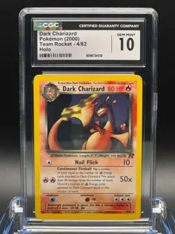 CGC 10 GEM MINT 💎 - Dark Charizard 4/82 Team Rocket Holo - 2000 Pokemon - Image 1