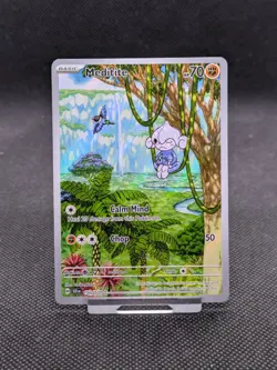 Pokemon Meditite 153/142 Sv07 Stellar Crown Illustration Rare Holo NM - Image 1