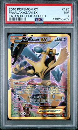 PSA 7 Alakazam EX 125 Full Art Fates Collide English Pokemon Card Umbreon Lugia - Image 1