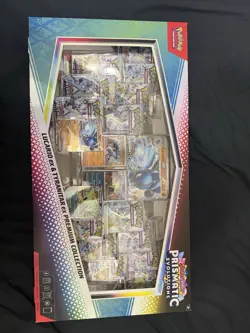Pokemon TCG Prismatic Evolutions Lucario Ex + Tyranitar Ex Premium Collection - Image 1