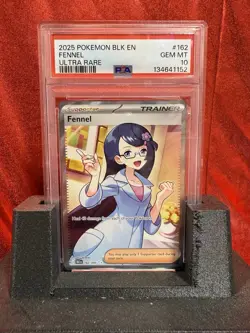2025 Pokemon Black Bolt #162 Fennel PSA 10 Gem Mint Ultra Rare - Image 1