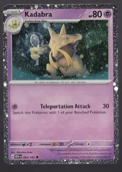 Kadabra 064/165 Cosmos Holo 151 Promo Pokemon Card TCG NM - Image 1