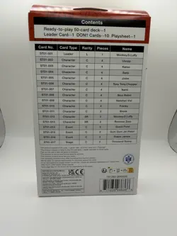 ONE PIECE TCG STRAW HAT CREW STARTER DECK ST-01 English Brand New Sealed - Image 2