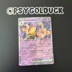 Alakazam EX SVP 050 Black Star Promo Pokemon TCG Card dented - Image 1