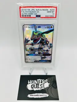 PSA 10 Rayquaza GX SSR 240/150 GX Ultra Shiny SM8b Pokemon Card Japonaise D044 - Image 1
