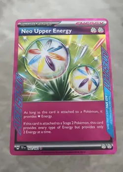 Neo Upper Energy 162/162 Pokemon TCG SV 05 Temporal Forces Holo Card - Near Mint - Image 1