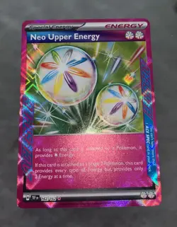 Neo Upper Energy 162/162 Pokemon TCG SV 05 Temporal Forces Holo Card - Near Mint - Image 2