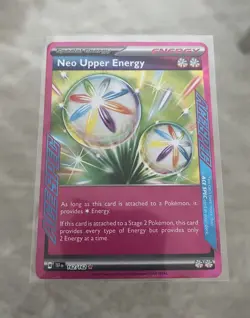 Neo Upper Energy 162/162 Pokemon TCG SV 05 Temporal Forces Holo Card - Near Mint - Image 4