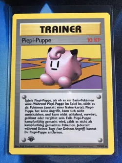 Pokemon WOTC 1st Edition Base Set 1999 Clefairy Doll 70/102 Piepi-Puppe German - Image 1