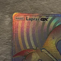 Pokemon TCG Lapras GX 151/149 Sun & Moon Base Set Rainbow Secret Rare Card - Image 3