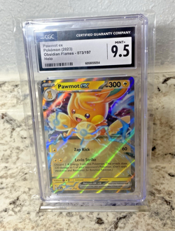 CGC 9.5 | Pawmot ex 073/197, Holo, Obsidian Flames 2023, Pokemon TCG Cards - Image 1