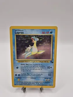 Pokemon Lapras Fossil Holo Rare 80 HP 10/62 Unlimited English TCG - Image 1