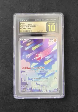 CGC PRISTINE 10 - Minior 070/062 Art Rare Raging Surf Japanese Pokemon 2023 - Image 1