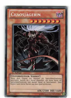 Yugioh CHAOSJAGERIN , stor-de085 Secret Rare deutsch Good 1. Auflage - Image 1