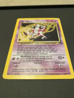 Pokemon TCG Mr. Mime Jungle 6/64 Holo Unlimited Holo Rare - Image 2
