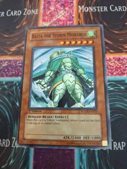 Yugioh Raiza the Storm Monarch FOTB-EN026 Super Rare 1st Edition Near Mint - Image 1