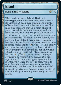 MTG English Island 255 Full Text NM Foil Secret Lair - Image 1
