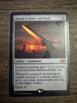 Magic the Gathering Artifact: Sword of Sinew and Steel Modern Horizons Regular - Image 1