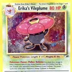 Erika's Vileplume - HOLO - Pokemon TCG - Gym Heroes - 5/132 - RARE ~ LP - Image 1
