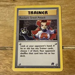 Rocket's Sneak Attack (72/82) Non Holo Team Pokemon Card - Crease on card. - Image 1