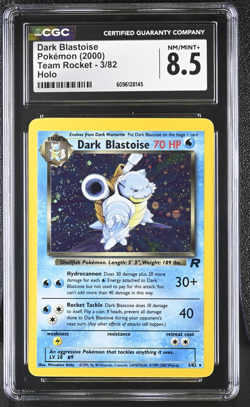 2000 Dark Blastoise Team Rocket Holo Pokemon Card 3/82 CGC 8.5 - Image 1