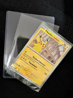 Pikachu At The Museum, Pokemon Natural History Museum Jumbo Promo + toploader - Image 1