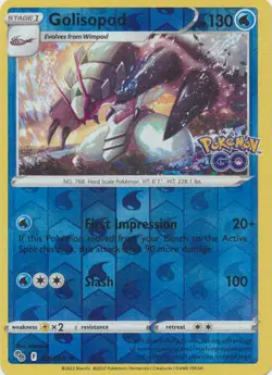 Golisopod 26/78 Reverse Holo | Pokemon GO | Pokemon Card - Image 1