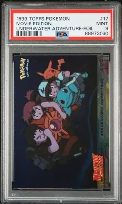 PSA 9 Underwater Adventure Foil - 17 Movie Edition - 1999 Topps Pokemon Card - Image 1