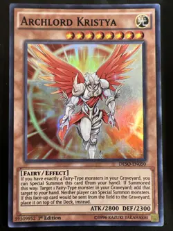 Yu-Gi-Oh! TCG Archlord Kristya Destiny Soldiers DESO-EN050 1st Edition Super... - Image 1