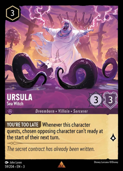 Ursula - Sea Witch #59 Rare | Lorcana: Into the Inklands Card - Image 1