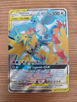 2019 Pokemon Moltres & Zapdos & Articuno GX Ultra Rare 66/68 - Hidden Fates - NM - Image 1