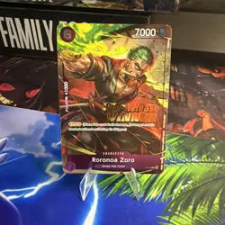 One Piece OP-06 Pre-Release Winner Promo #P-045 Roronoa Zoro - Image 1