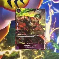 One Piece OP-06 Pre-Release Winner Promo #P-045 Roronoa Zoro - Image 3