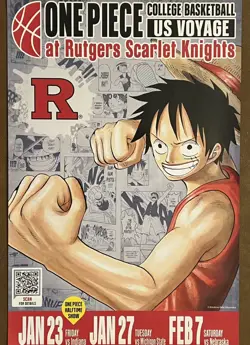 One Piece Monkey.D.Luffy College Basketball US Voyage Promo Event Poster - Image 1