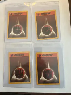 1999 Pokemon Trainer Deck A Red Back (4) Card Energy Lot - Image 1