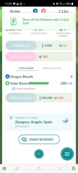 Pokemon Go Shiny Legendary Latios ( High CP ) - Image 2