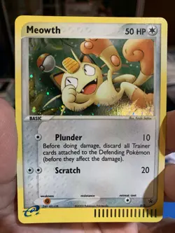2003 Pokemon TCG Meowth Black Star Promo 013 Holo Nintendo E-Reader Series 🔥 - Image 1