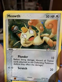 2003 Pokemon TCG Meowth Black Star Promo 013 Holo Nintendo E-Reader Series 🔥 - Image 2