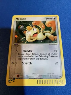 2003 Pokemon TCG Meowth Black Star Promo 013 Holo Nintendo E-Reader Series 🔥 - Image 3