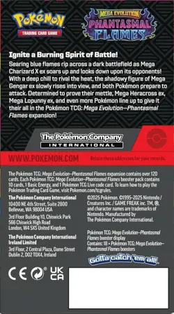 Pokemon Mega Evolution Phantasmal Flames Half Booster Display (18 Booster Packs) - Image 5