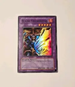 Yugioh Flame Swordsman LOB-003 Super Rare MP - Image 1
