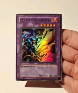 Yugioh Flame Swordsman LOB-003 Super Rare MP - Image 3