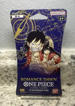 NEW One Piece Romance Dawn English OP-01 Sleeved Sealed Blister Pack GEM MINT - Image 1