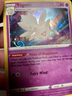 Pokemon Togetic HOLO SWSH276 HD SPIRAL SWIRL - Black Star Promo Card - Image 1
