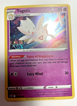 Pokemon Togetic HOLO SWSH276 HD SPIRAL SWIRL - Black Star Promo Card - Image 4