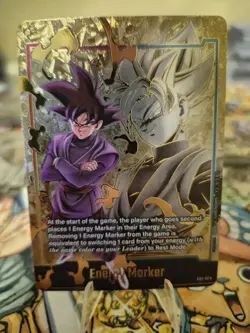 Goku Black Energy Marker Gold E01-07 Dragon Ball Fusion World Card English - Image 1