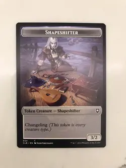Shapeshifter 024 / 028 Token MTG Magic Gathering Card NM Mint Baldur's Gate CLB - Image 1