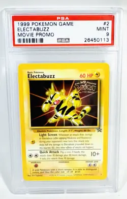 1999 Pokemon Psa 9 Black Star Promo Electabuzz 2/53 - Image 1