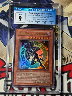 Yugioh CGC 9 Dark Magician of Chaos IOC-065 1st Edition UR Beyond Clean 10 Subs - Image 1