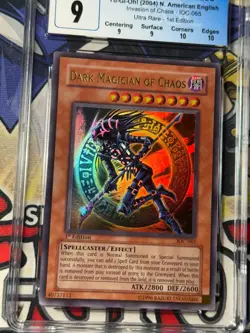 Yugioh CGC 9 Dark Magician of Chaos IOC-065 1st Edition UR Beyond Clean 10 Subs - Image 2